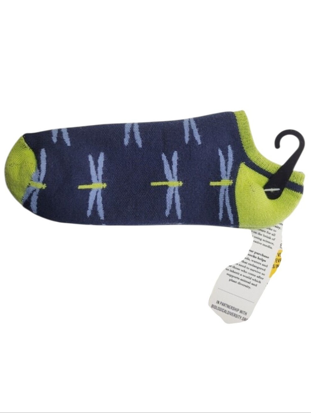 Maggie's Organics Dragonfly Navy Blue Footie Socks Organic Cotton Med (5.5 - 9)